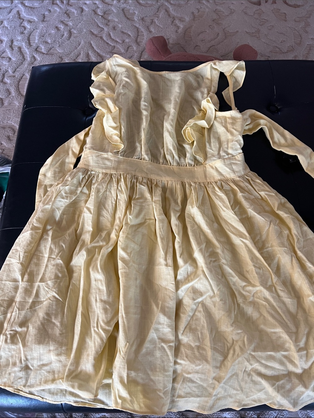 Women’s Yellow Ruffle-Trim Dress